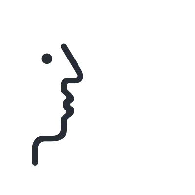 Ein Gesicht führt ein Finger an seinen Mund. Das Wort "Psst" erscheint in rot.
